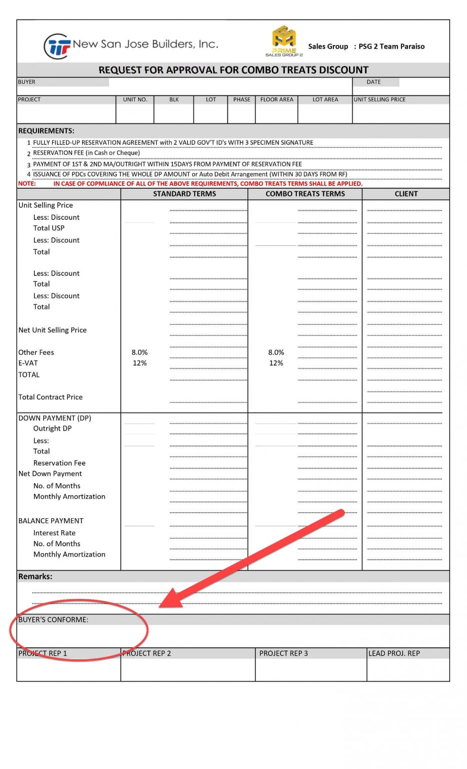 Reservation Requirements Victoria Condos
